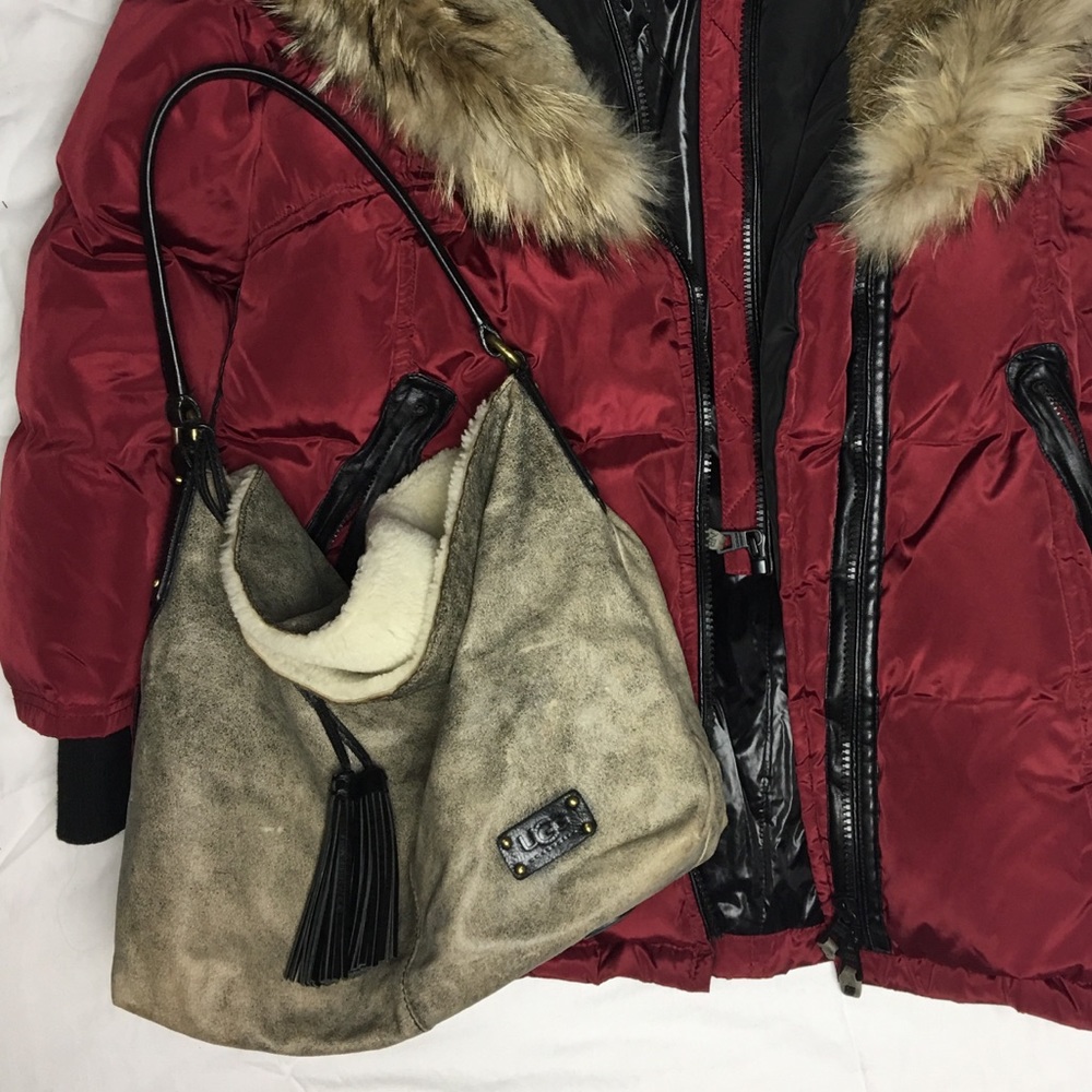 UGG Leather Aviator Bomber Bag Tote Purse